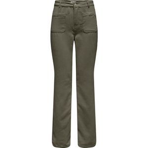 ONLY - Bootcut Broek - Groen - Polyester
