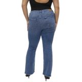 Flared Fit Jeans - Blauw - 69% Katoen - Curve