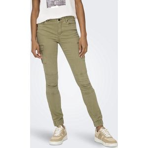 Cargo - Broek - Groen - Katoen - Slim Fit - Enkellengte
