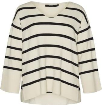 Gebreide Pullover - V-Hals - Lange Mouwen - Curvy