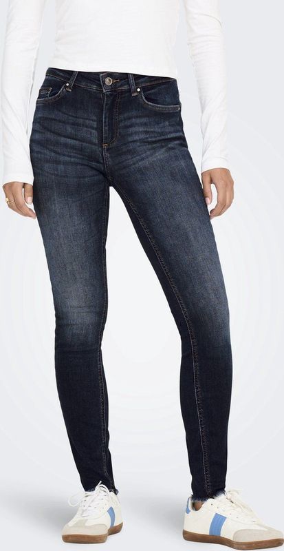 Only Jeans Onlblush Mid Sk Ankle Rw Dnm Dot245 15326910 Dark Blue Denim Dames