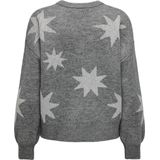 Only - Onlrosie - Trui - Grijs - Glitter Dessin