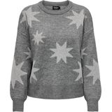 Only - Onlrosie - Trui - Grijs - Glitter Dessin