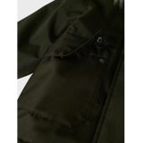 Name It - Millo - Parka - Groen - Gebreide Stof - Lange Mouwen - Afneembare Capuchon