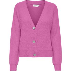 Only Vest Onlella Piumo Ls Cardigan Knt Nca 15259564 Super Pink Dames