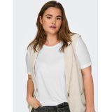 ONLY CARMAKOMA T-shirt - O-hals - Korte Mouwen - Jersey - Regular Fit