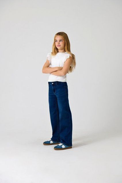 ONLY GIRLS - Wide Leg Fit Jeans - Denim - Comfortabele Pasvorm