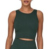 Onpjaia - Top - Mouwloos - Cropped - Slim Fit - Ribstof - ATHLEISURE