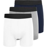 Only & Sons - ONSFITZ - Boxershorts - Donkerblauw / Grijs Gemêleerd / Zwart / Wit - 3 Pack