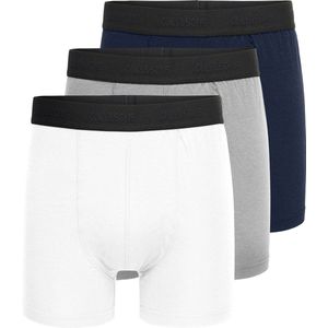 Only & Sons - ONSFITZ - Boxershorts - Donkerblauw / Grijs Gemêleerd / Zwart / Wit - 3 Pack