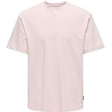 Only & Sons, Tops, Heren, Roze, XS, Roze Casual T-shirt