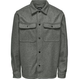 Only & Sons - Onsash Ovr Woolen Look - Overhemd - Castor Gray/Melange