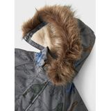 NAME IT - NMMSnow05 - Functionele Jas - Blauw - Grijs - Donkergroen - Oranje
