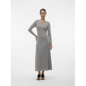 Jerseyjurken - Gebreide Jurk - O-hals - Lange Mouwen - Katoen