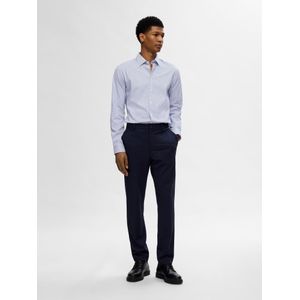 Selected - Slim Performance Overhemd - Blauw - Biologisch Katoen