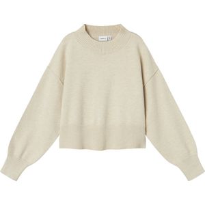 NAME IT Girl gebreide trui Boxy Fit, Peyote Melange, 122-128