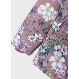 Functionele Jas - NMMaxi - Softshell - Bloemenprint - Met Afneembare Capuchon