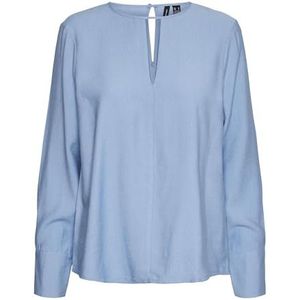Blouse - V-Hals - Lange Mouwen - Knoopsluiting - Regular Fit