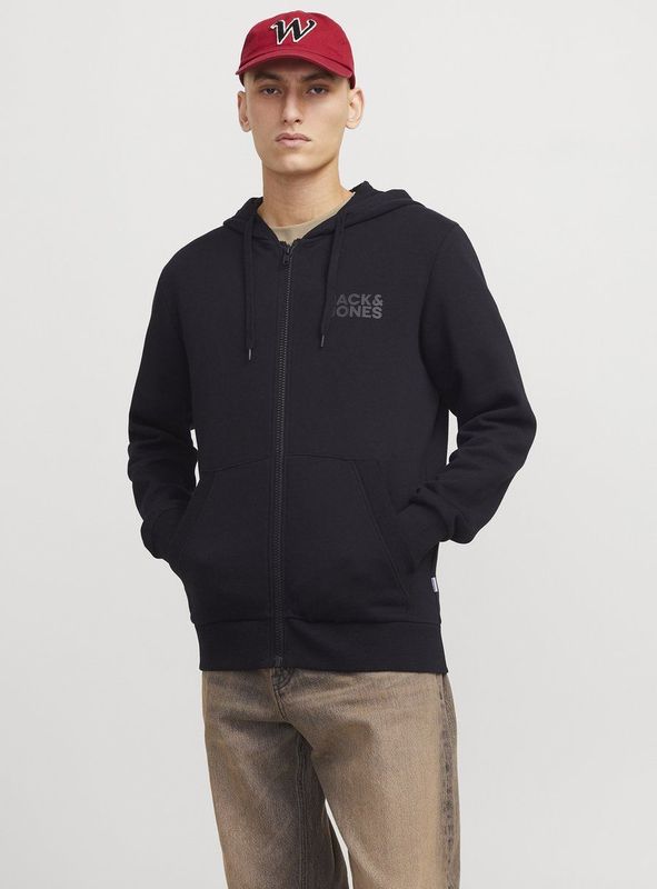 Jack & Jones - Corp Logo - Sweatshirt - Met Rits