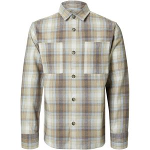 SELECTED Overhemd 'SLHHank'  crème / donkerbeige / pastelblauw / donkergrijs