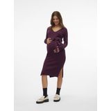 Vmmsaba - Gebreide Jurk - V-Hals - Lange Mouwen - Bodycon Fit