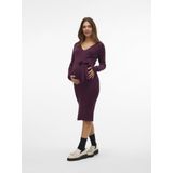 Vmmsaba - Gebreide Jurk - V-Hals - Lange Mouwen - Bodycon Fit