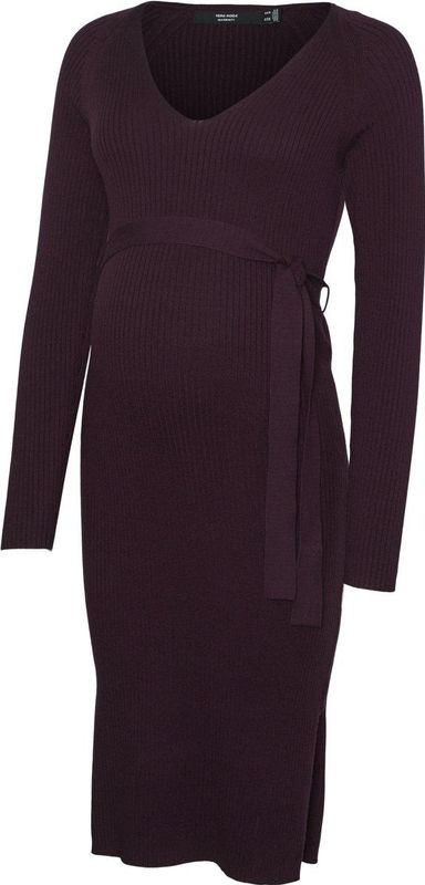 Vmmsaba - Gebreide Jurk - V-Hals - Lange Mouwen - Bodycon Fit