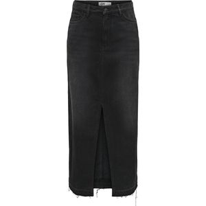 JDY - Lange Jeansrok - Zwart - 5-Pocketmodel - Met Split