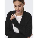 Jacqueline de Yong Vest Jdybigum Long Open Cardigan Knt 15328358 Black Dames