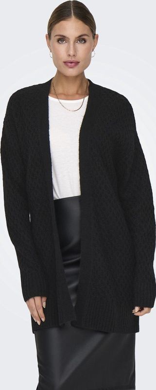 Jacqueline de Yong Vest Jdybigum Long Open Cardigan Knt 15328358 Black Dames