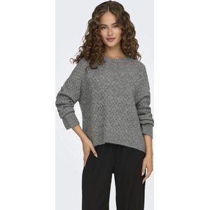 Jacqueline de Yong Trui Jdybigum O-neck Pullover Knt 15328356 Medium Grey Melange Dames
