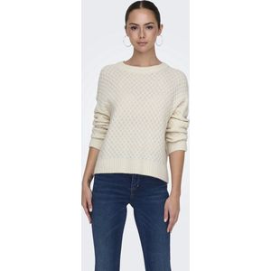 JDY - Trui - Ecru - Acryl - Lange Mouwen - Ronde Hals