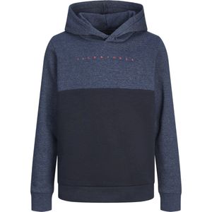 JACK&JONES JUNIOR - Jjstar Jj Blocked Sweat Hood - Hoodie - Navy Blazer