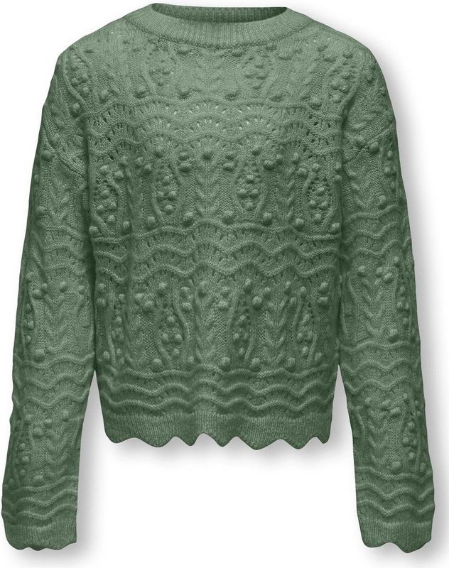 ONLY meisjes kids trui GENOVA Hedge Green Volume Fit