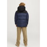 JACK&JONES - Jjmoon Hood Puffer - Donsjack - Navy Blazer