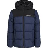 JACK&JONES - Jjmoon Hood Puffer - Donsjack - Navy Blazer
