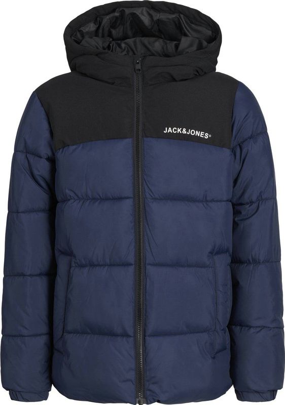 JACK&JONES - Jjmoon Hood Puffer - Donsjack - Navy Blazer