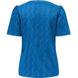 Only T-shirt Onldia S s V-neck Pleat Top Cs Jrs 15333479 Directoire Blue Dames