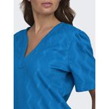 Only T-shirt Onldia S s V-neck Pleat Top Cs Jrs 15333479 Directoire Blue Dames