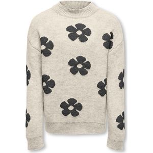 ONLY meisjes kids trui NAJA Birch Black Flower Regular Fit