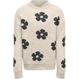 ONLY meisjes kids trui NAJA Birch Black Flower Regular Fit