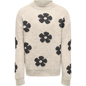 ONLY meisjes kids trui NAJA Birch Black Flower Regular Fit