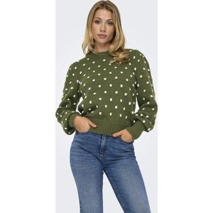 JDY - Gebreide Pullover - Hoge Hals - Lange Mouwen - Pofmouwen - Regular Fit