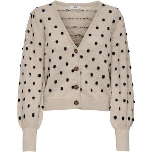 JDY - Gebreid Vest - Ecru - Met Stippen