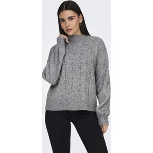 JDY - JDYSusanna - Gebreide Trui - Mélange - Opstaande Kraag, Losse Pasvorm