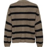 JDY - JDYJusty - Gebreide Trui - Bruin/Zwart - Losse Pasvorm