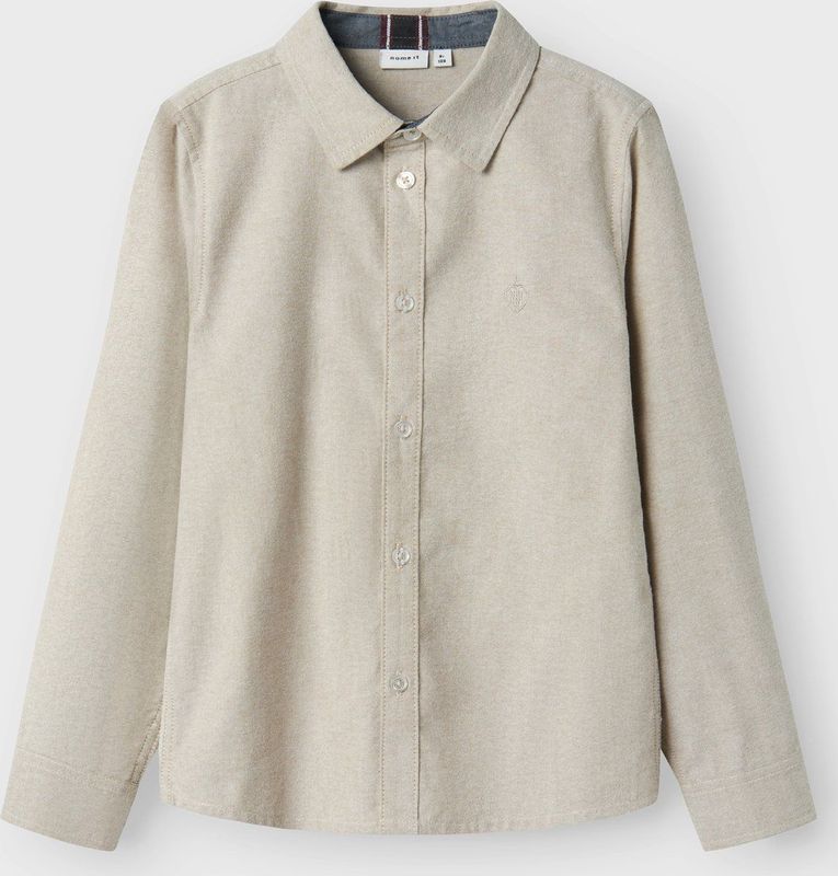 Name It - Oxford Overhemd - Blauw - 100% Biologisch Katoen