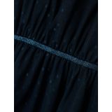 Jersey - Jurk - Blauw - Tule - Ronde Hals - Lange Mouwen - Regular Fit