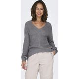 JDY - JDYNEW MEGAN - Trui - Grijs - Lange Mouw - V-hals