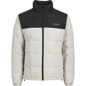 Jack & Jones - Ben Square Puffer - Winterjas - Wit - Zwart